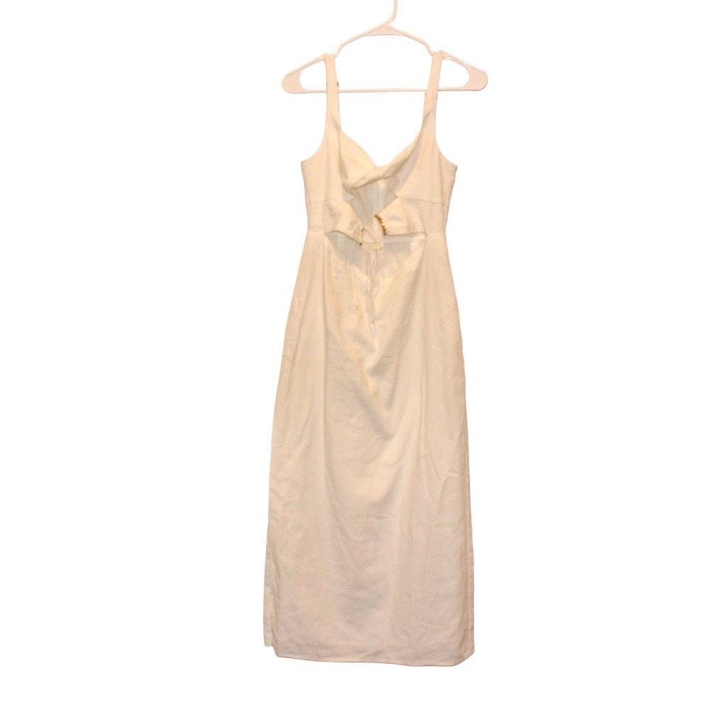 Meshki White Long Maxi Dress Women Size Small